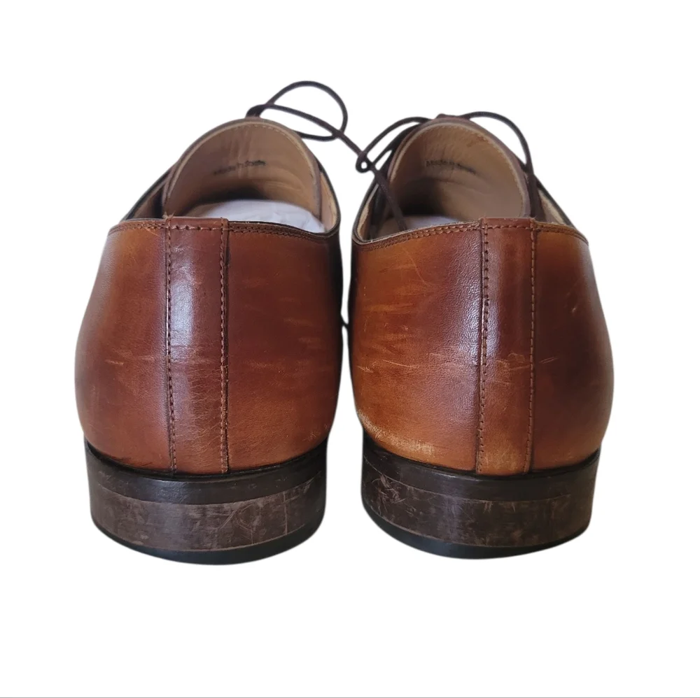 MAGNANNI Ombre Brown Leather Dress Shoes Made Spain 10M